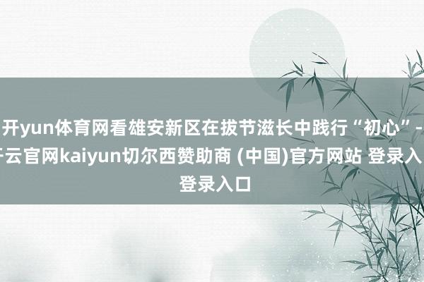 开yun体育网看雄安新区在拔节滋长中践行“初心”-开云官网kaiyun切尔西赞助商 (中国)官方网站 登录入口