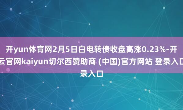 开yun体育网2月5日白电转债收盘高涨0.23%-开云官网kaiyun切尔西赞助商 (中国)官方网站 登录入口