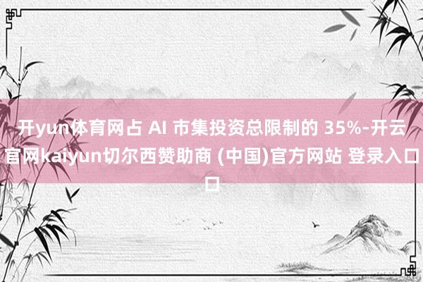 开yun体育网占 AI 市集投资总限制的 35%-开云官网kaiyun切尔西赞助商 (中国)官方网站 登录入口