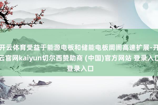 开云体育受益于能源电板和储能电板阛阓高速扩展-开云官网kaiyun切尔西赞助商 (中国)官方网站 登录入口