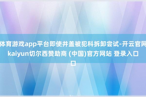 体育游戏app平台即使井盖被犯科拆卸尝试-开云官网kaiyun切尔西赞助商 (中国)官方网站 登录入口