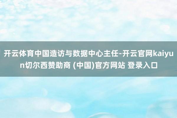 开云体育中国造访与数据中心主任-开云官网kaiyun切尔西赞助商 (中国)官方网站 登录入口