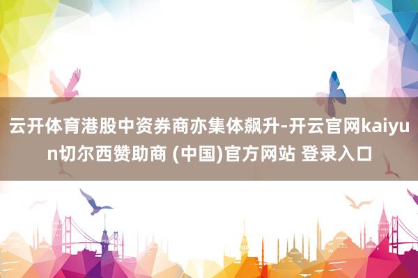 云开体育港股中资券商亦集体飙升-开云官网kaiyun切尔西赞助商 (中国)官方网站 登录入口