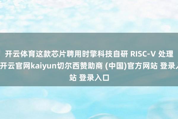 开云体育这款芯片聘用时擎科技自研 RISC-V 处理器-开云官网kaiyun切尔西赞助商 (中国)官方网站 登录入口
