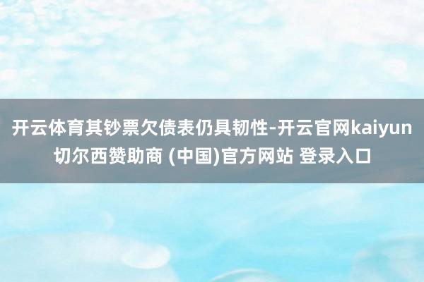 开云体育其钞票欠债表仍具韧性-开云官网kaiyun切尔西赞助商 (中国)官方网站 登录入口